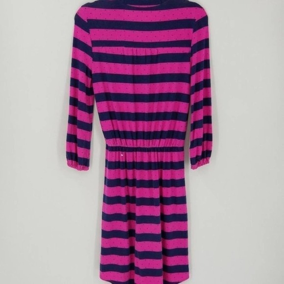 Lilly Pulitzer Beckett Stripe Balloon Sleeve Cinch Waist Dress Pink Blue Size XS - Picture 4 of 8